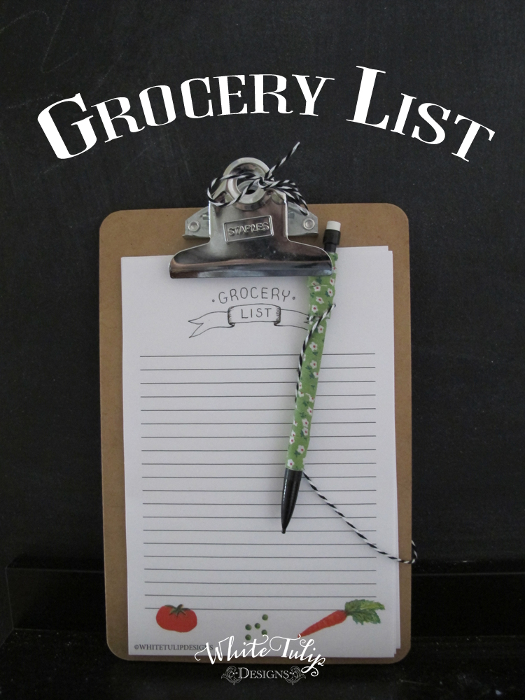 Grocery List Project - from White Tulip Designs